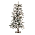 thumbnail image 1 of Melrose LED Flocked Alpine Pencil Tree with Metal Base 3'H, 1 of 4