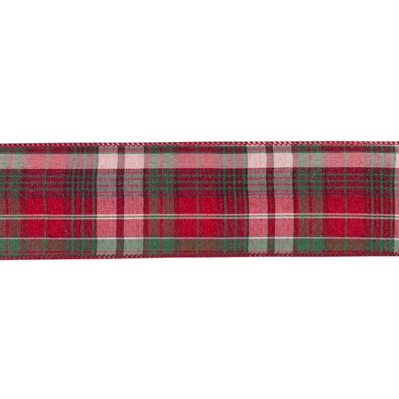 Melrose Set Of 2 Ribbon 2.5" x 10 Yds Polyester Wired With Red Finish 81386DS