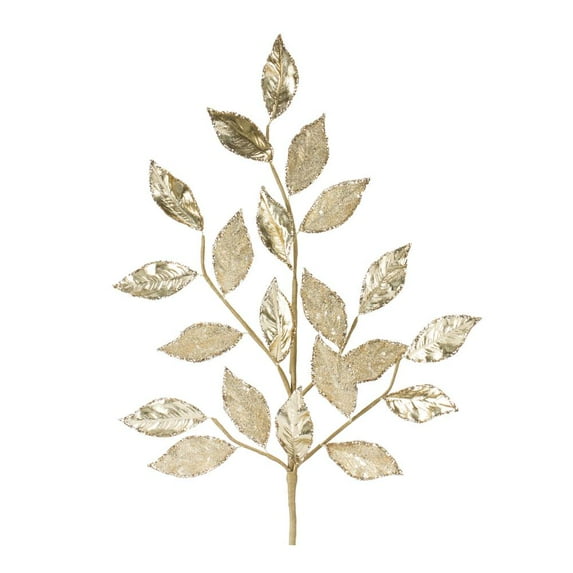 Melrose Set of 2 Glittered Leaf Artificial Christmas Sprays 29"