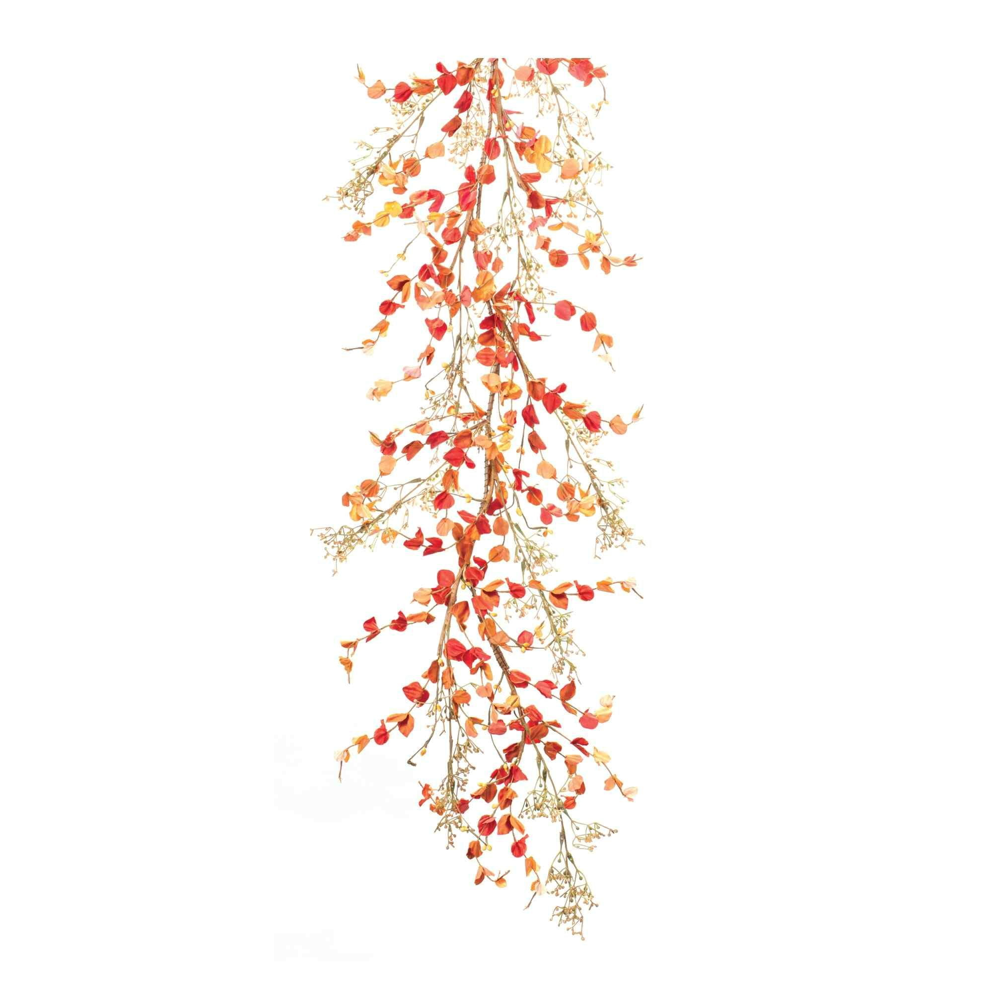 Melrose Set of 2 Mini Fall Leaf Harvest Garlands 5' x 9"