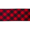 thumbnail image 1 of Melrose Set of 2 Red and Black Classic Checkered Pattern Ribbon 30’, 1 of 1