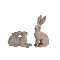 thumbnail image 1 of Melrose Set of 2 Rustic Springtime Bunny Rabbit Garden Figures 14”, 1 of 2