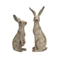 thumbnail image 1 of Melrose Set of 2 Rustic Springtime Bunny Rabbit Garden Figures 20”-24.5”, 1 of 2