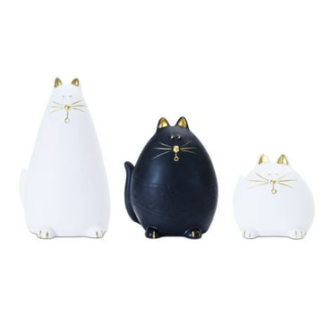 Melrose Set of 3 Assorted Cat Tabletop Figurines 6.5"