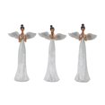thumbnail image 1 of Melrose Set of 3 Floral Etched Angel Tabletop Figurines 12.5", 1 of 4