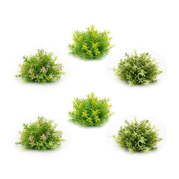 Melrose Half Orb Artificial Bushes - 10" - Green - Set of 6