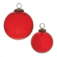 thumbnail image 1 of Melrose Solid Glass Christmas Ball Ornaments -  4" (102mm) - Red - 12ct, 1 of 4
