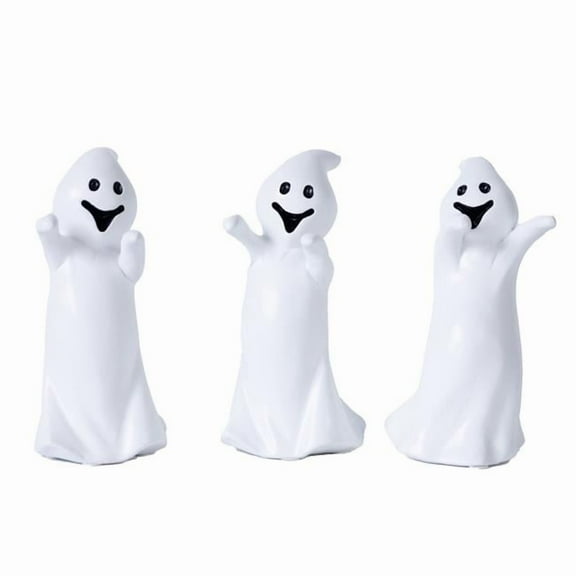 Melrose 55955DS Spooky Ghost Figurine, White - Set of 3