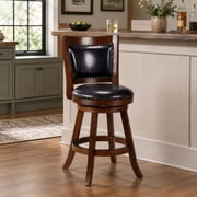 Melrose Swivel Counter Stool - Cappuccino Wire-Brush