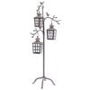 Melrose Votive Candle Holder Lantern Tree with Bird Accents - 42" - Gray