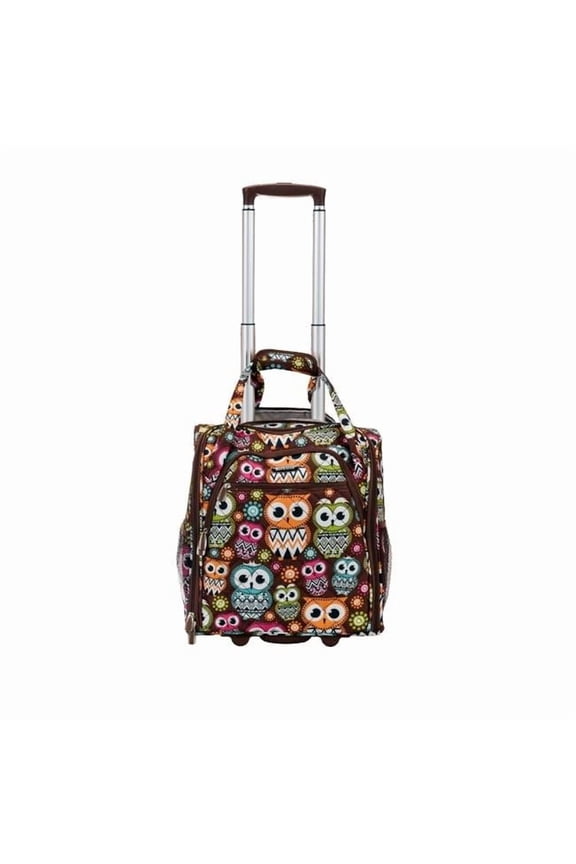Melrose Wheeled Underseat Carry On Luggage - Owl - 15 in.