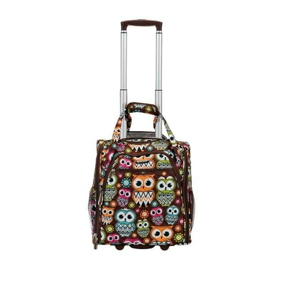 Melrose Wheeled Underseat Carry On Luggage - Owl - 15 in.