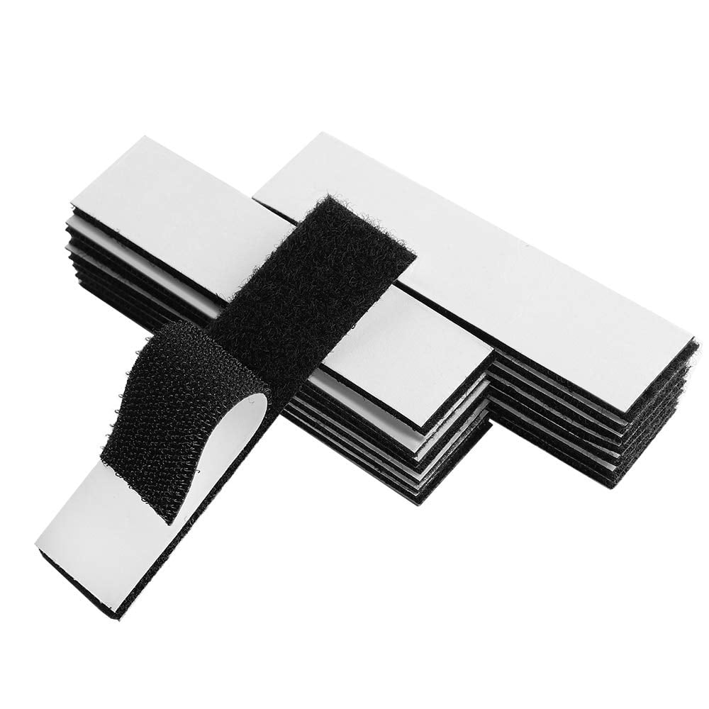 4 Inch x 18 Feet Black Velcro Strips with Adhesive Heavy Duty,  Multi-Purpose Carpet Hook and Loop Tape, Double Sided Velcro Tape,  Home&Office Couch Cushion Grip, Bulk Velcro Straps Wall Hanging Strips 
