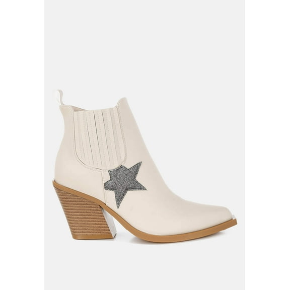 Melt Down Glitter Star Detail Chelsea Boots