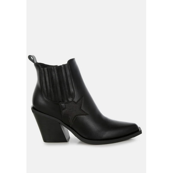 Melt Down Glitter Star Detail Chelsea Boots