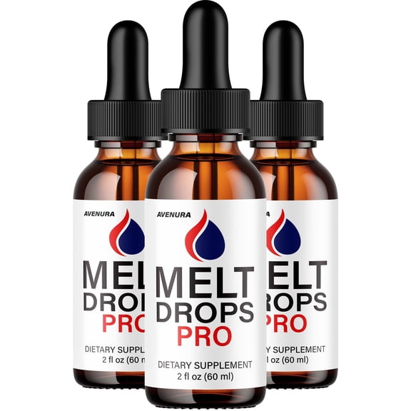 Melt Drops Pro –  Natural Blend Advanced Formula for Active Lifestyle, 3 Pack, 3 Month Supply