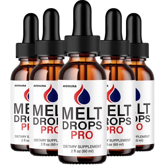 Melt Drops Pro –  Natural Blend Advanced Formula for Active Lifestyle, 5 Pack, 5 Month Supply