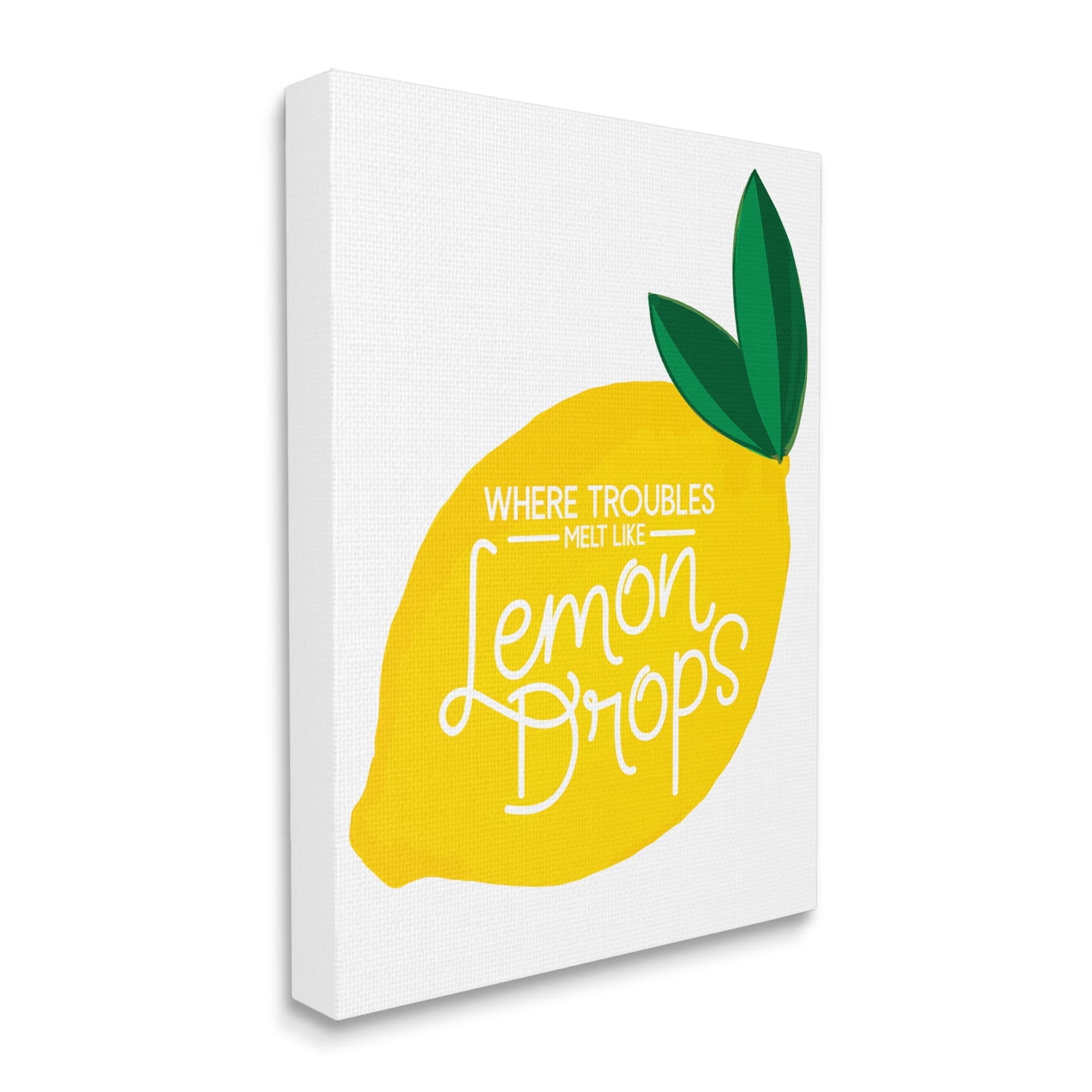 Stupell Industries Melt Like Lemon Drops Quote Quaint Citrus Fruit,30 x 40,Designed by Jean Kelly