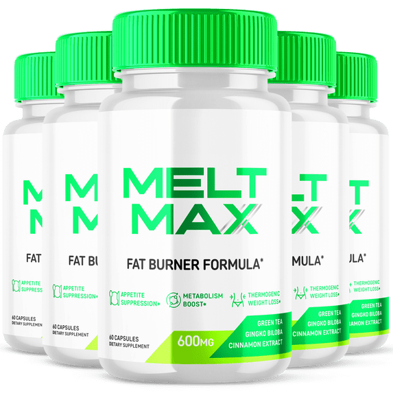 Melt Max Advanced Burner Formula Capsules Natural Energy and Fitness Support 300 Capsules
