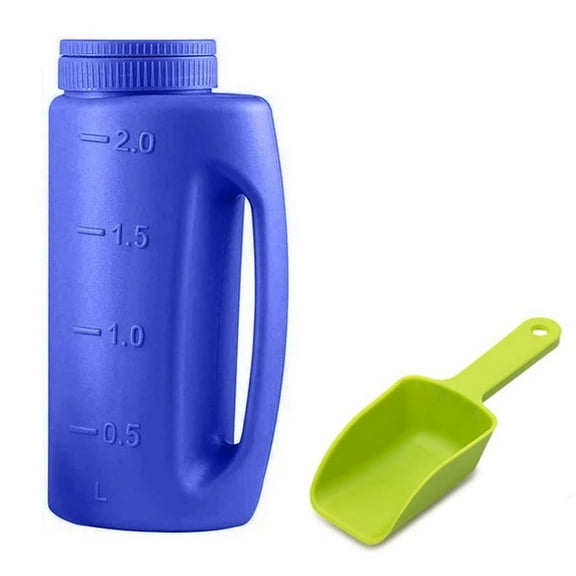 Melt Salt Spreader Handheld Shaker with Shovel for Lawn Seed, Salt, Ice Melt, Calcium, Handy for Lawn Seed Salt to Device