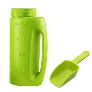 Melt Salt Spreader Handheld Shaker with Shovel for Lawn Seed, Salt, Ice Melt, Calcium, Handy for Lawn Seed Salt to Device