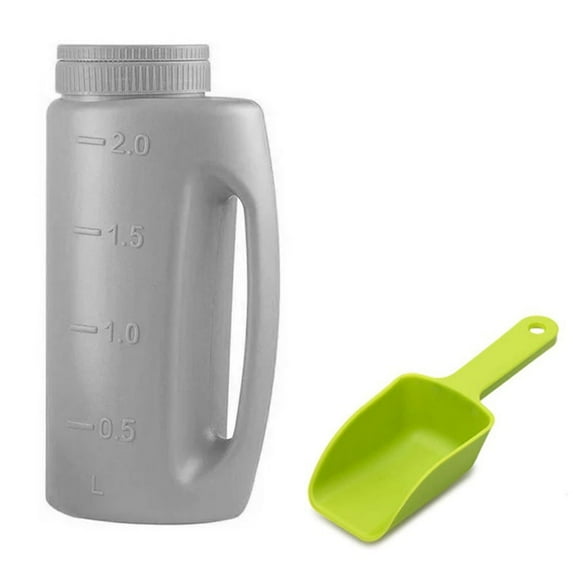 Melt Salt Spreader Handheld Shaker with Shovel for Lawn Seed, Salt, Ice Melt, Calcium, Handy for Lawn Seed Salt to Device