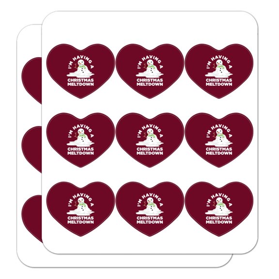 Meltdown Heart Shaped Planner Calendar Scrapbook Craft Stickers