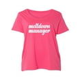 thumbnail image 1 of Meltdown Manager Womens Plus Size Scoopneck Tee, 1 of 1