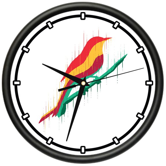 Melting Bird  Design Wall Clock | Precision Quartz Movement | Décor For School Class Office Bedroom Decoration