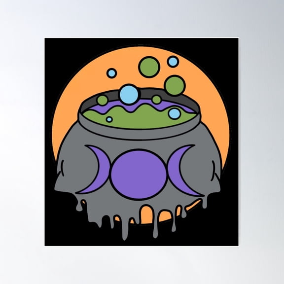 Melting Cauldron Poster Wall Art, Modern Wall Decor For Living Room Bedroom, 24x24 UNFRAMED