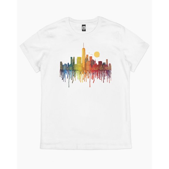Melting Cityscapes T-Shirt Australia Online colour_black