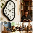 thumbnail image 1 of Melting Clock Silent Sweep Wall Clock Nordic Abstract Fashion Distorted Clock Interior Wall Clock for Gift Shop Living Room, 1 of 7