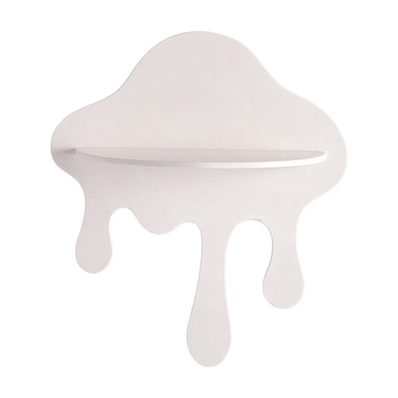 Melting Cloud Shaped Floating Wall Shelf Dripping Design Wall Mount Display Rack Creative Cloud Shelf For Bedroom Wall Decor