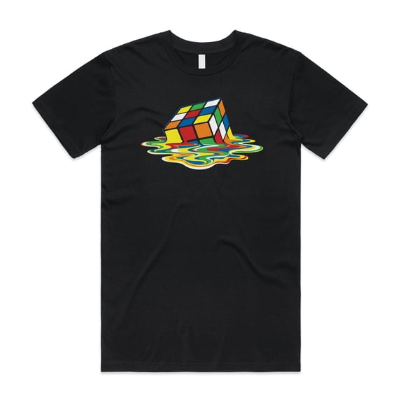 Melting Cube Puzzle Funny Geek Nerd Inspired Retro Comedy Graphic Shirt