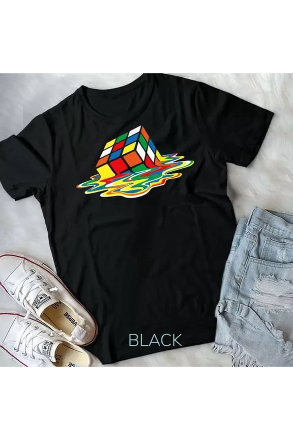 Melting Cube Retro Gaming Rubik Rubix Rubics Cube Unisex & T-Shirt