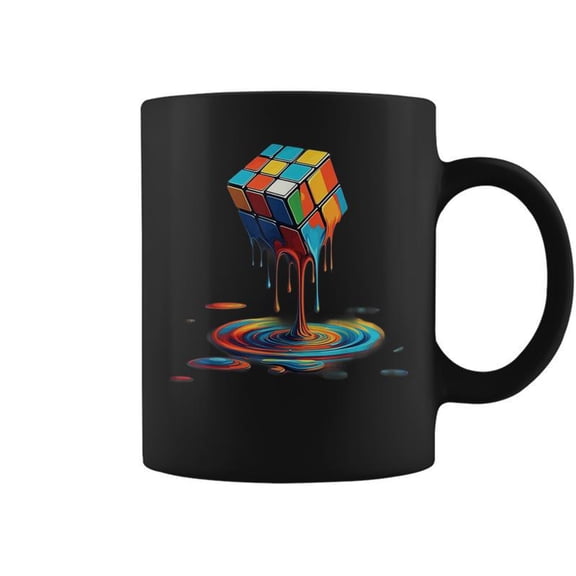 Melting Cube Speed Cubing Puzzle Youth Math Lovers Coffee Mugs