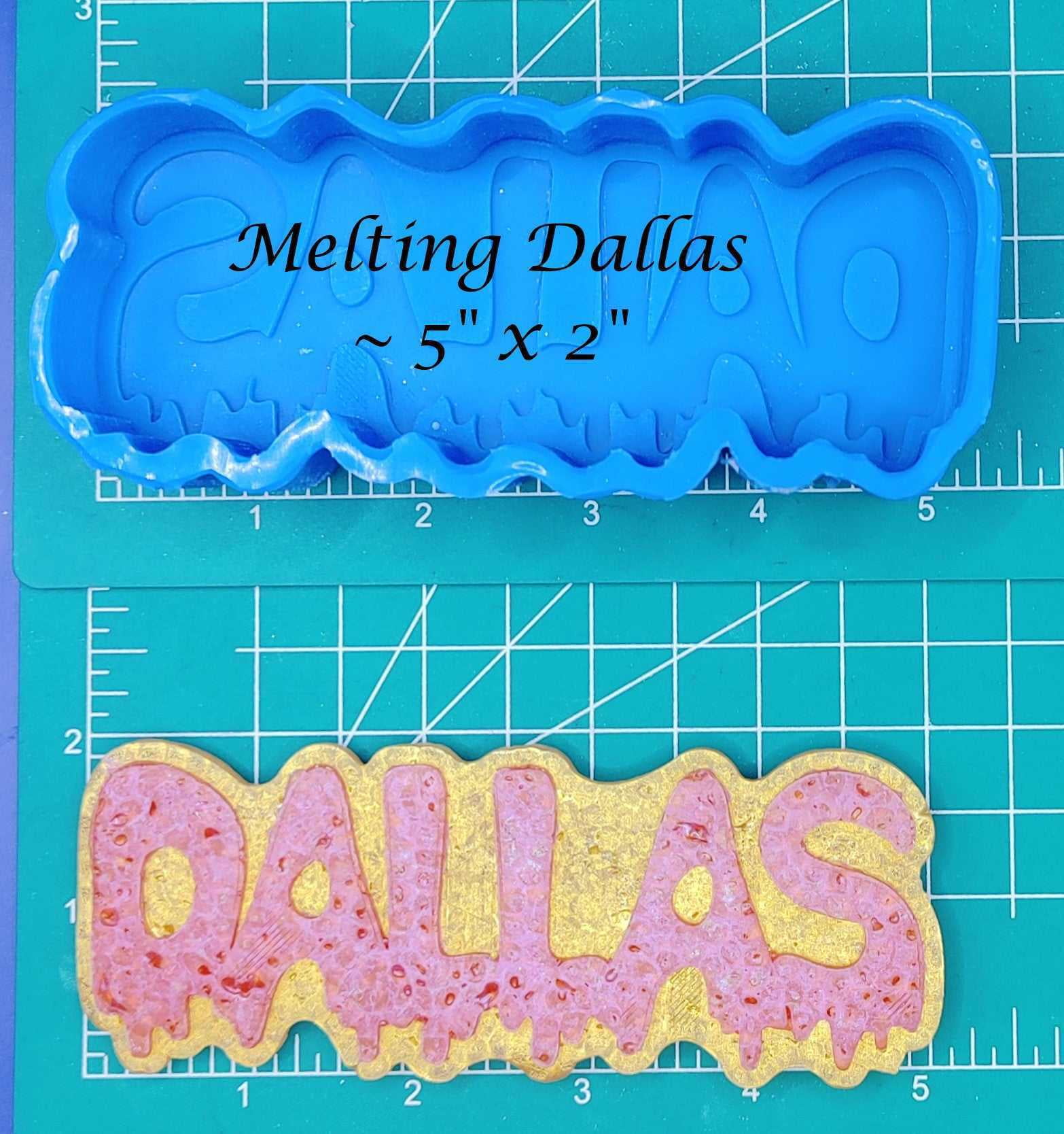 Melting Dallas Silicone Freshie Mold