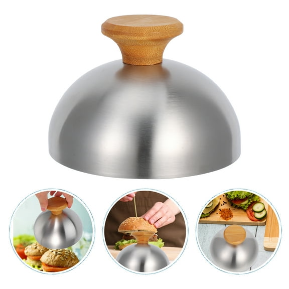 Melting Dome Lid Stainless Steel Griddle Lid Basting Steaming Cover Hamburger Steak Dome