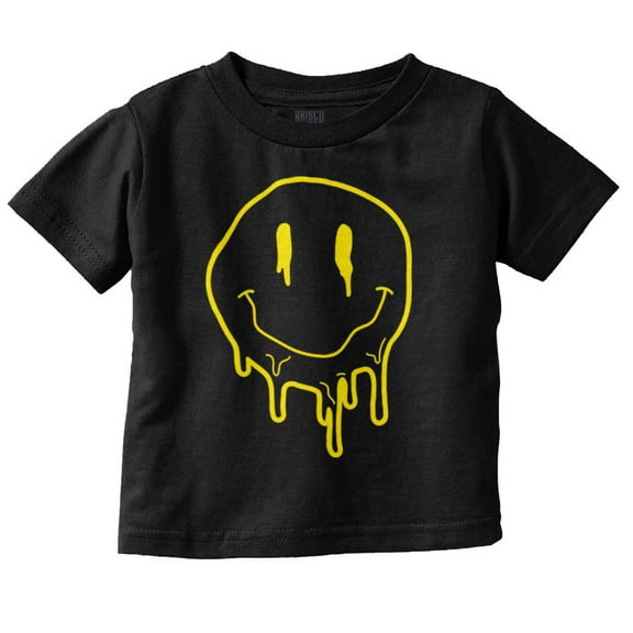 Melting Dripping Happy Face Smile Toddler Boy Girl T Shirt Infant Toddler Brisco Brands 5T