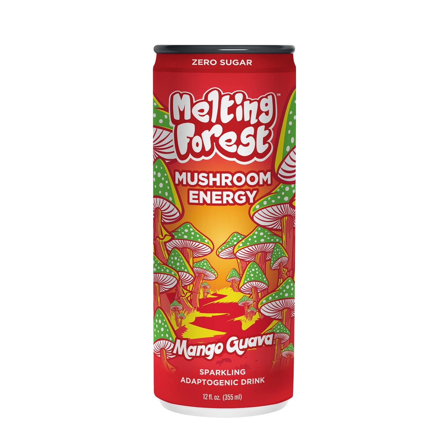 Melting Forest Mushroom Sparkling Water, Mango Guava Energy Drink, Flavored Water, Mushroom