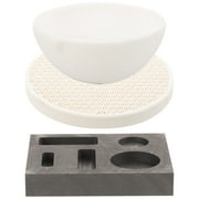 Foxnovo Melting Crucibles Dish Graphite Crucibles Set White 1 Set