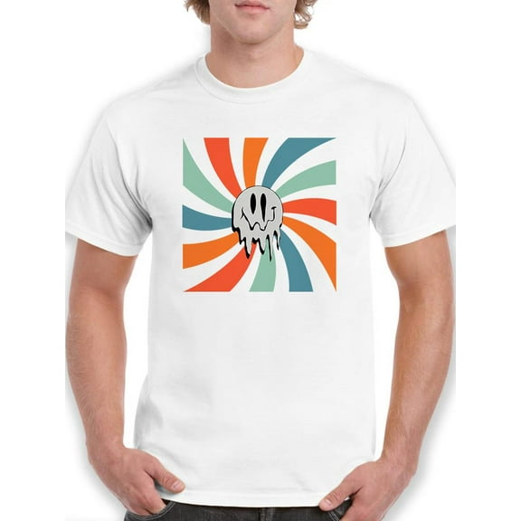 Melting Happy Face T-Shirt Men -Image by Shutterstock, Male XX-Large