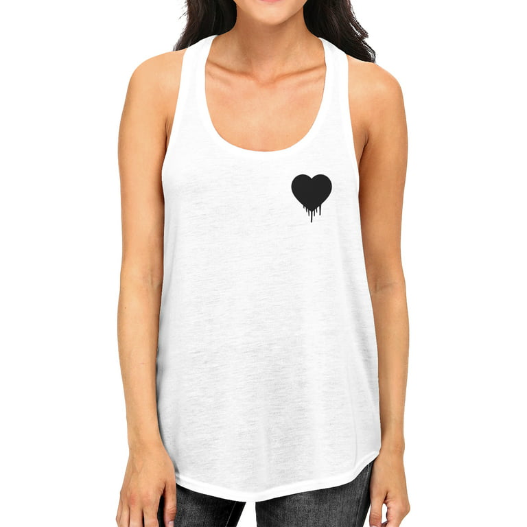 Melting Heart Womens Tank Top Pocket Size Graphic Cute Heart