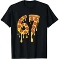 thumbnail image 1 of Melting Pepperoni Pizza Number 67 Unisex Short Sleeve Graphic T-Shirt, 1 of 6