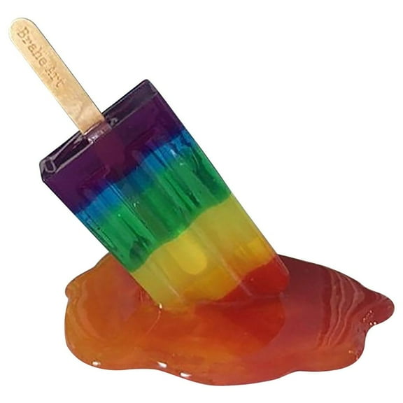 Melting Popsicle Sculpture Lovers and cool Melting Ice Ornaments Popsicle Figurines for Tabletop Bedroom Decor - Colorful