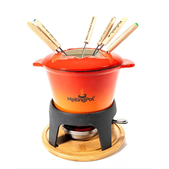 Melting Pot Cast Iron Ombre Fondue Set