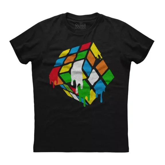 Melting Rubik Rubix Rubics Cube T-Shirt Birthday Gifts; For Men & Women, Unisex T-Shirt