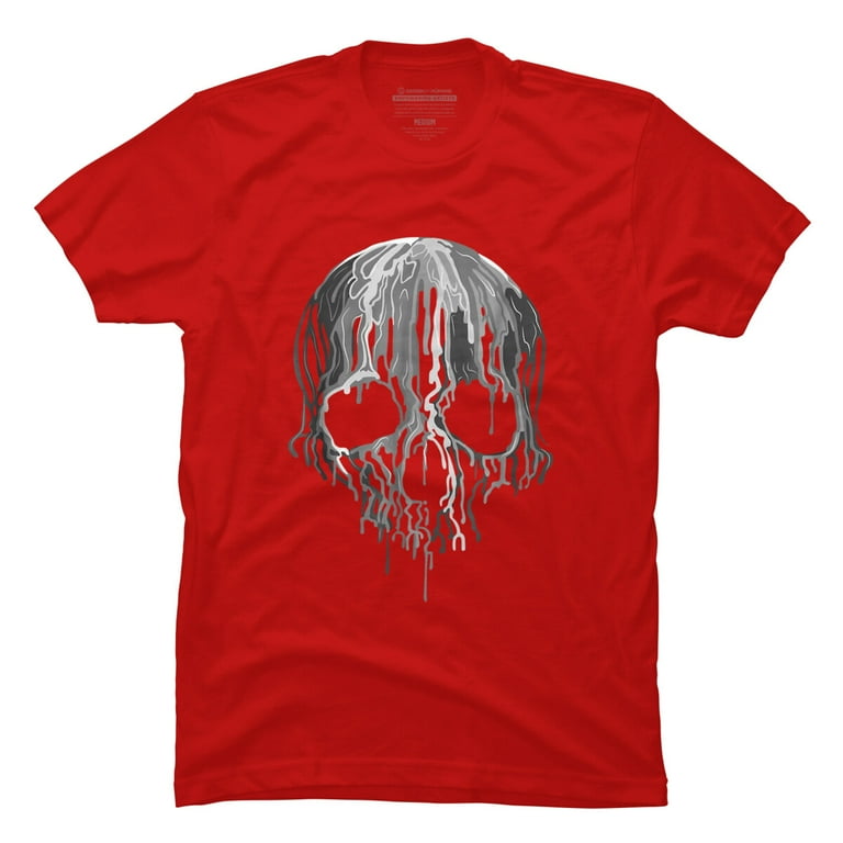 Melting Skull Black White Art Graphic Halloween Tshirt Melting Skull Black White Art Graphic Halloween Tshirt