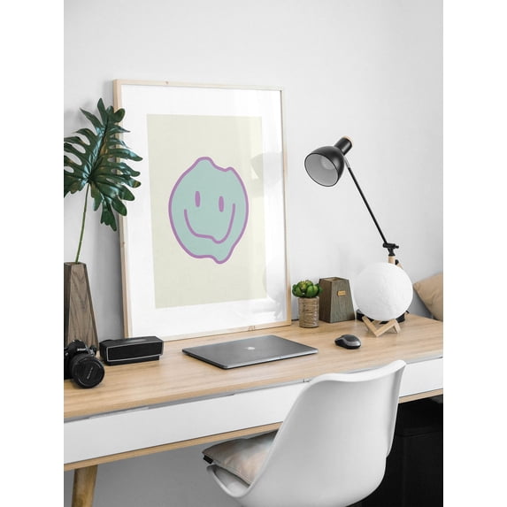 Melting Smiley Face Funky Trendy Purple And Teal Have A Nice Day ...