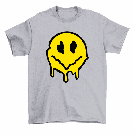 Melting Smiley Face Melted Happy Face Drip T-Shirt Men Women